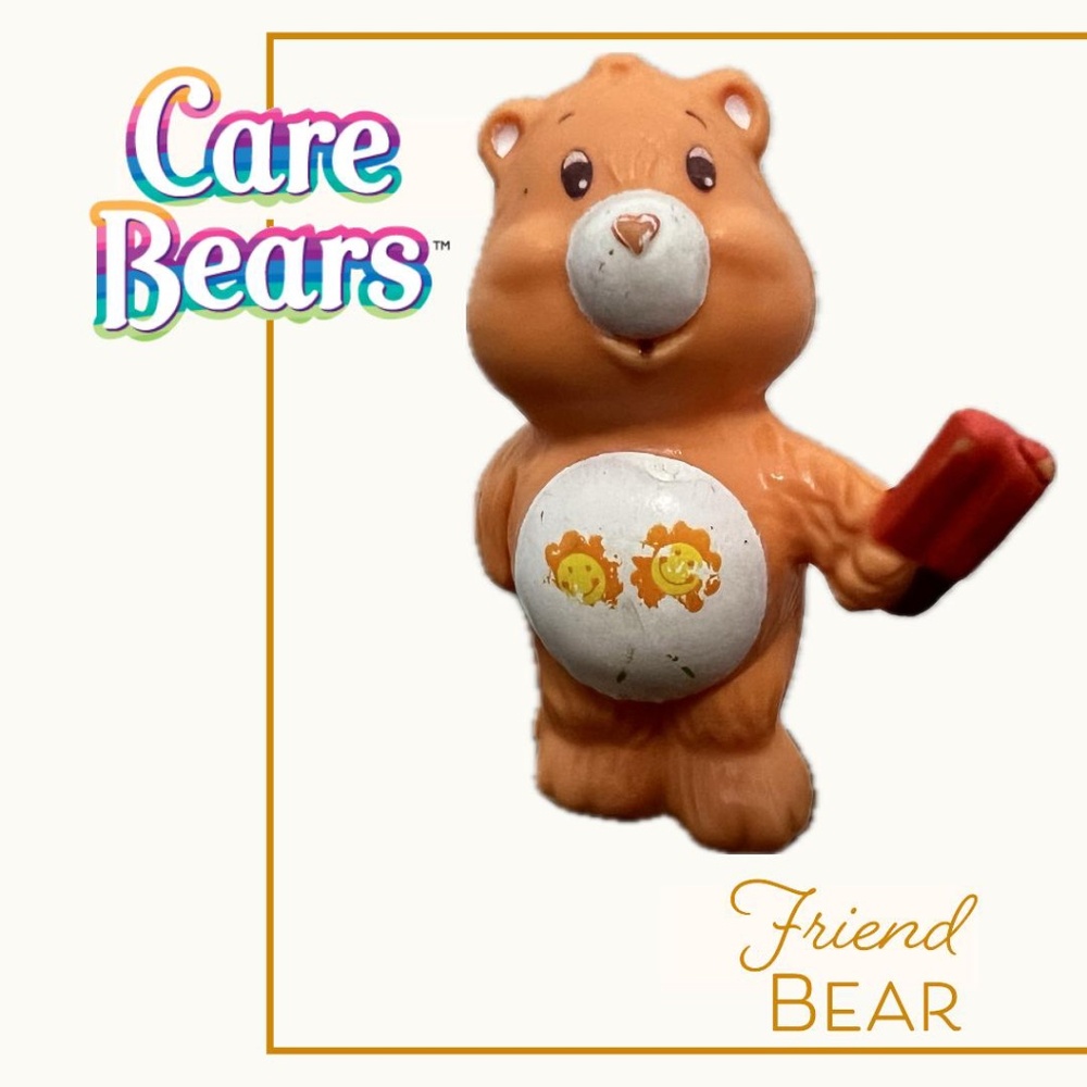 1983 Friend Bear Care Bear Miniature Figure - Picture 2 of 14
